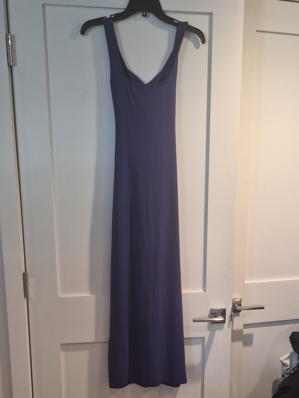 L*Space Ribbed Maxi Dress Side Slit in Vibrant Purple NWT